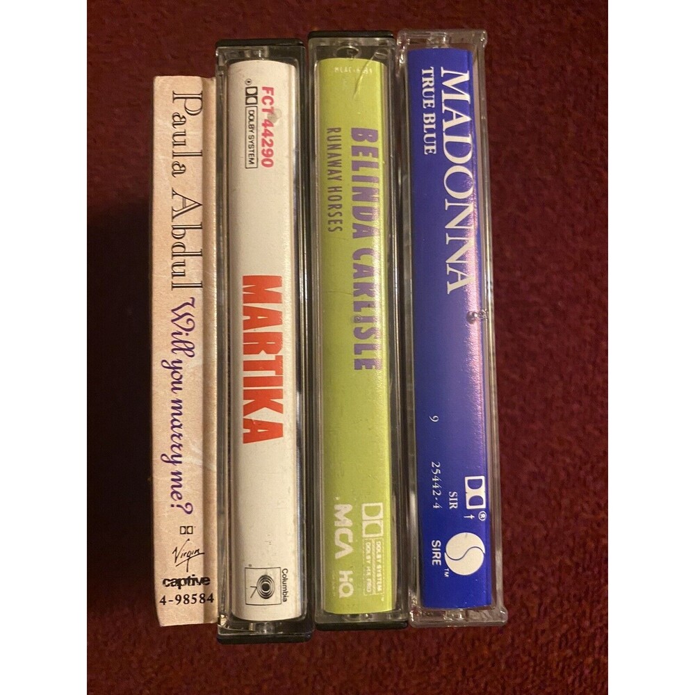 cassette tapes lot (4) Paula Abdul Belinda Carlisle martyika Madonna